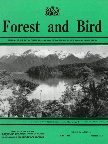 Forest & Bird magazine cover showing Lake Manapōuri
