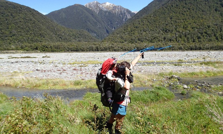 Laura Young checking for kea signals