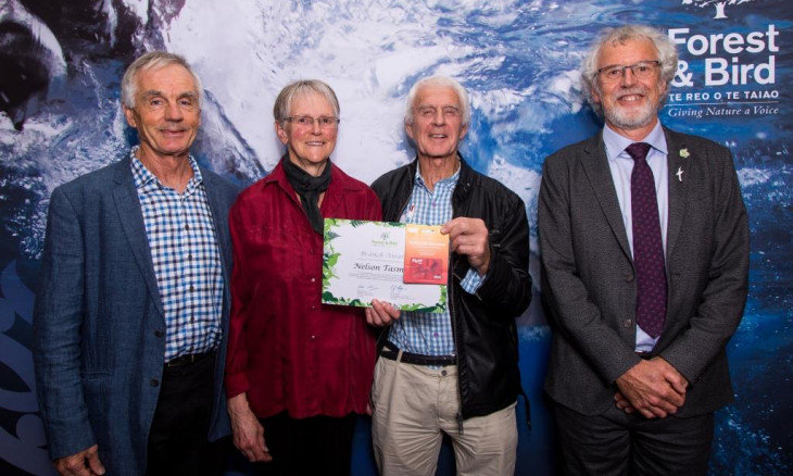 Nelson Tasman Branch members receive the 2018 Branch Award at the Sanderson Dinner