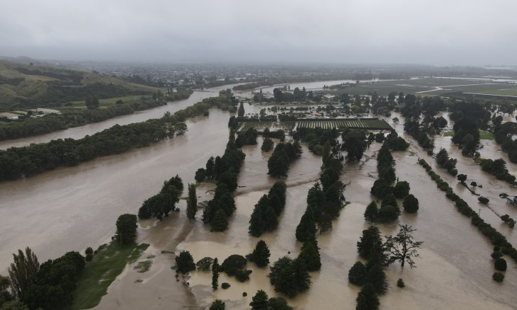 Drone photo of Flooding from Cyclone Gabrielle