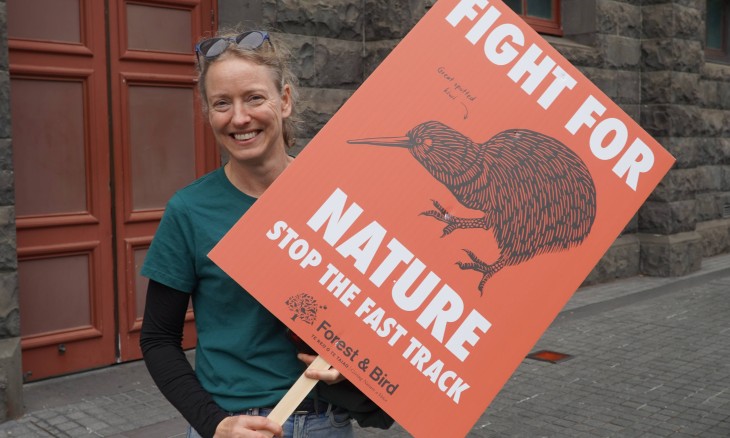 Kate Graeme at the March for Nature. Image supplied
