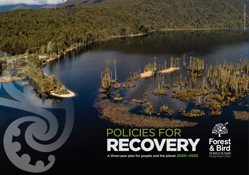 Policies for recovery document cover - Mt Te Kinga Scenic Reserve, Lake Brunner West Coast