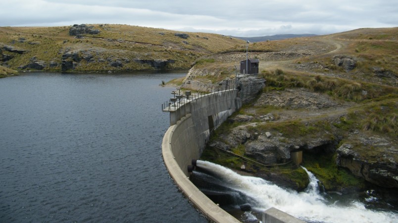 The current Onslow Dam and reservoir. Credit Mohammed Majeen/Waikato University