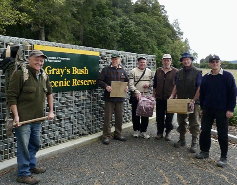 Forest & Bird volunteers at Gray’s Bush, near Gisborne. Image Forest & Bird
