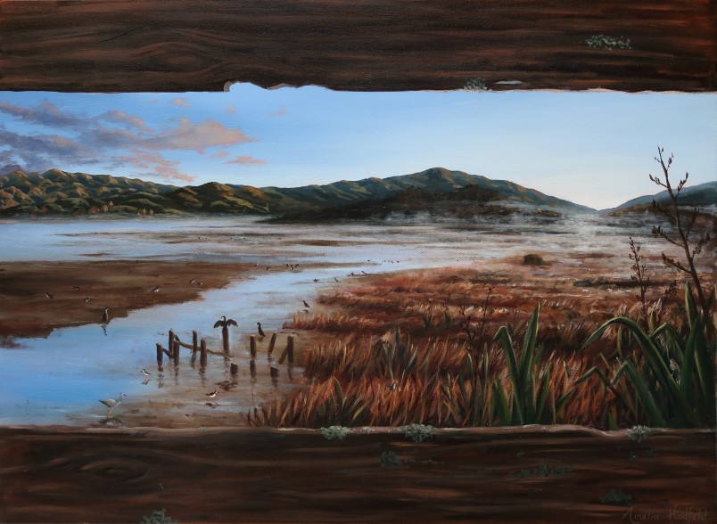 Pauatahanui painting by Amelia Hadfield