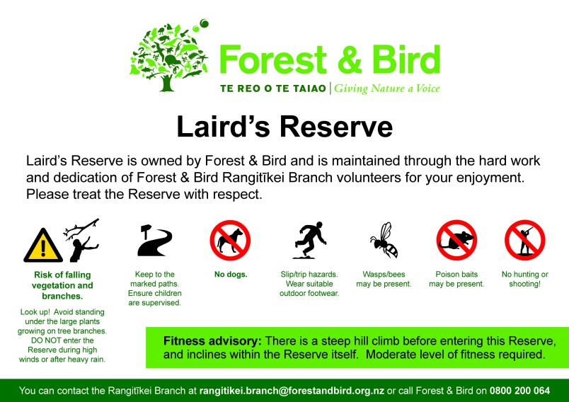 Health & Safety information for Laird's Reserve