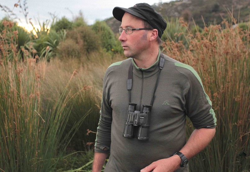 Peter Langlands looking for bittern. Image Earl Tutty